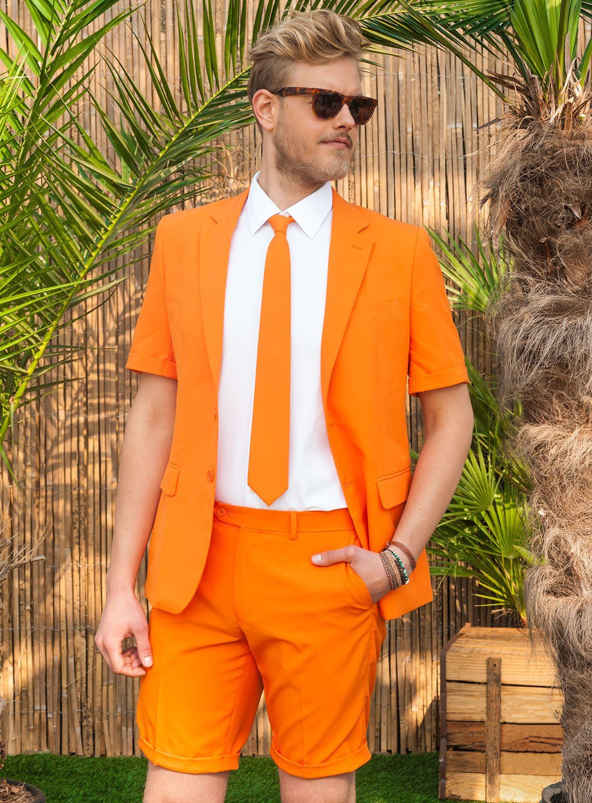 Opposuits Anzug Shorts Suit The Orange - Sommer Party Kostüm Anzug Cooler Dress für heiße Tage
