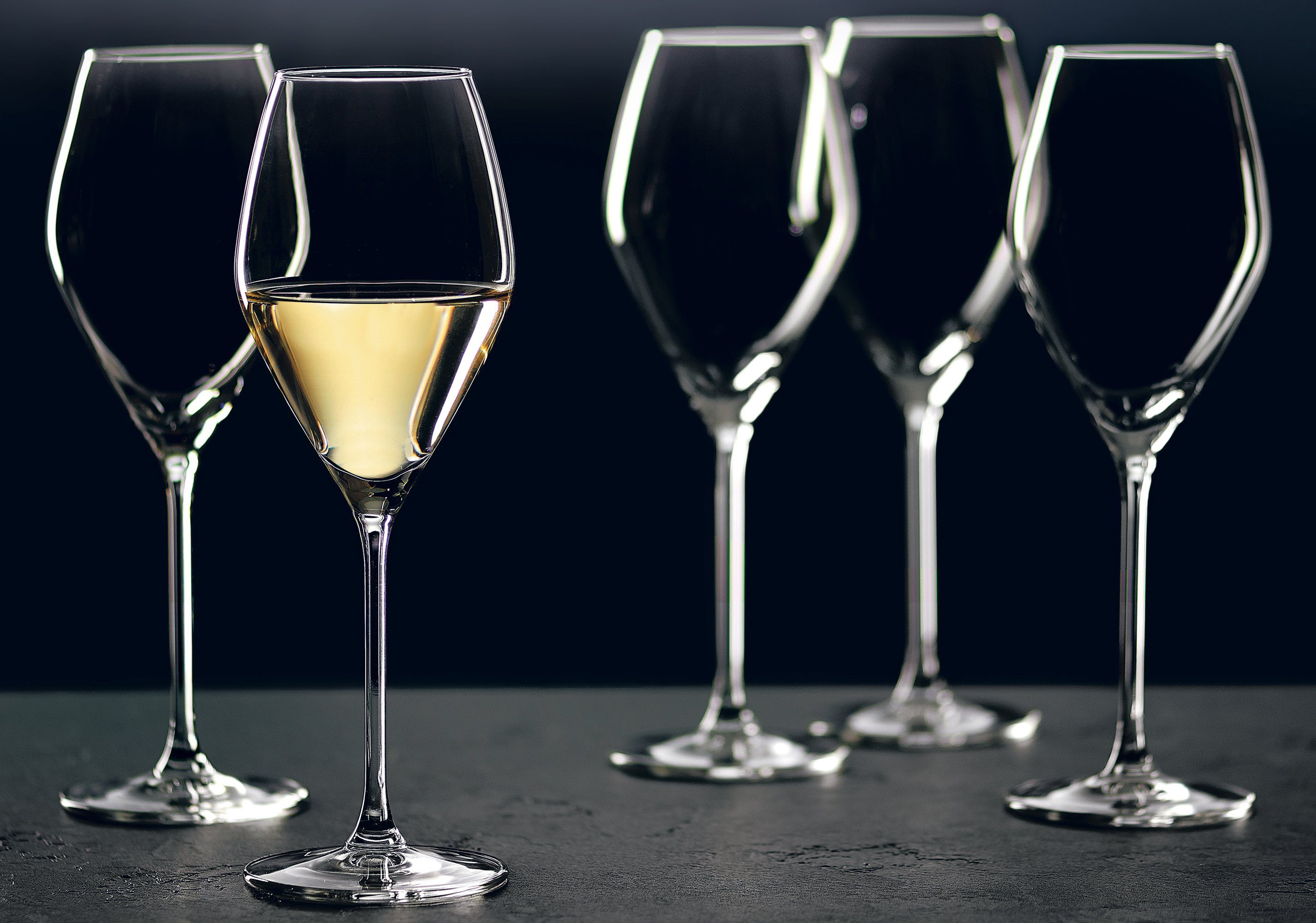 Ritzenhoff & Breker Weißweinglas Salsa, 6-tlg., Glas, robust und kristallklar, 6-teilig