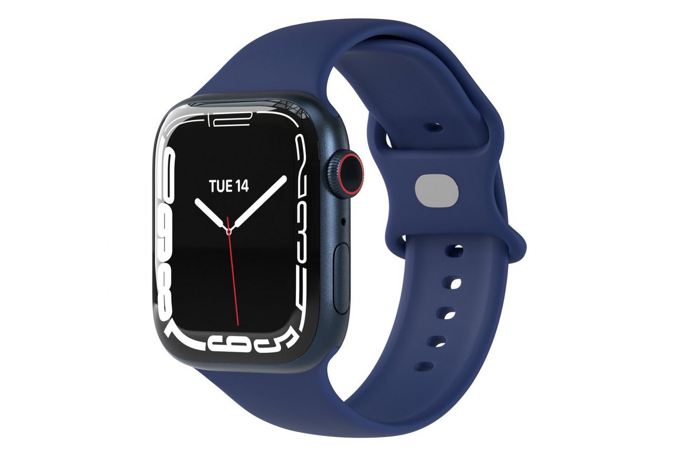EAZY CASE Smartwatch-Armband Silikon Armband iWatch 11 10 9 8 7 6 5 4 3 2 SE Ultra, Silikon Sportband Apple Watch 38-42 mm Dunkelblau Damen Herren