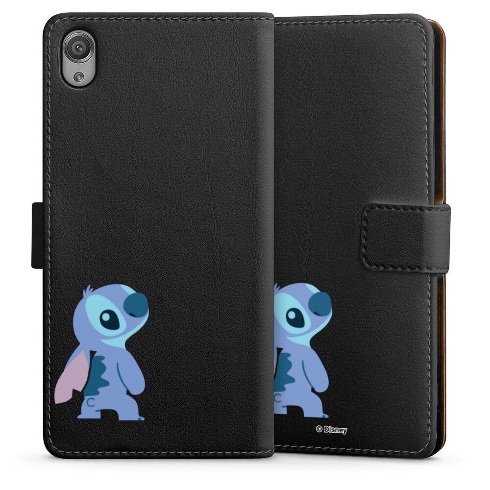 DeinDesign Handyhülle Lilo & Stitch Fanartikel Disney Stitch Smiling, Sony Xperia X Hülle Flip Case Klapphülle Handytasche Leder