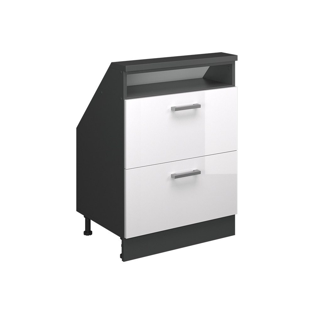 Vicco Unterschrank R-Line, Weiß Hochglanz/Anthrazit, 60 günstig online kaufen