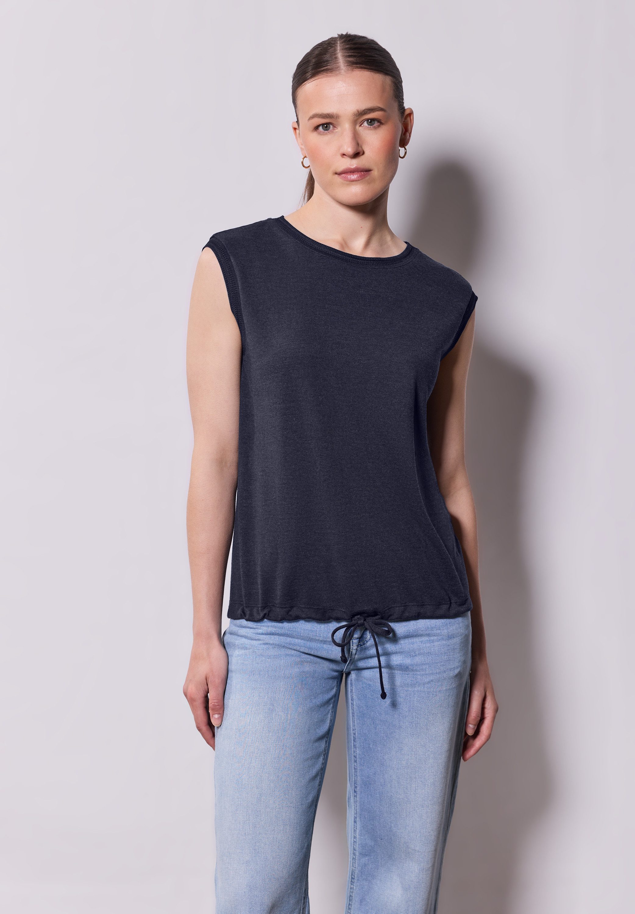 STREET ONE STUDIO T-Shirt mit Elastiksaum günstig online kaufen