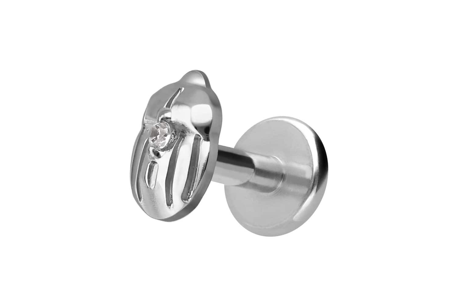 Piercing-Set Titan Labret mit Innengewinde SKARABÄUS