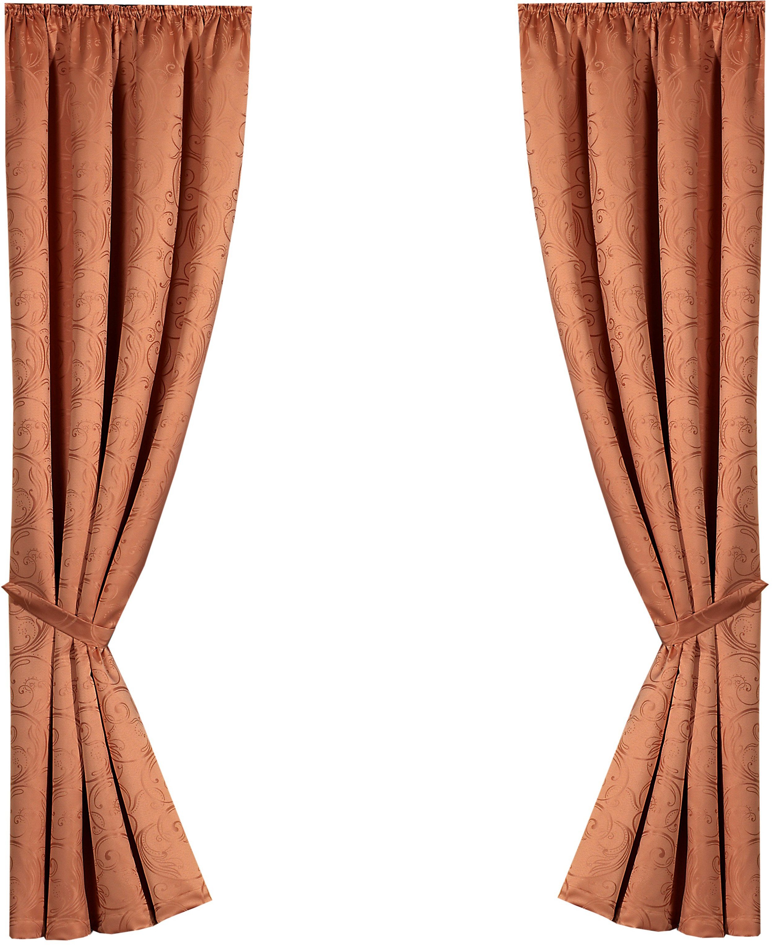Weckbrodt Vorhang Modena (1 St), Kräuselband, blickdicht, Dekoschal, blickdicht, Jacquard-Muster, Universalschienenband, Gardine
