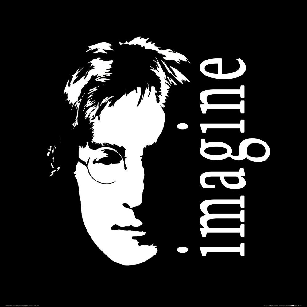 1art1 Poster John Lennon Kunstdruck Bild - Imagine (70 x 70 cm)