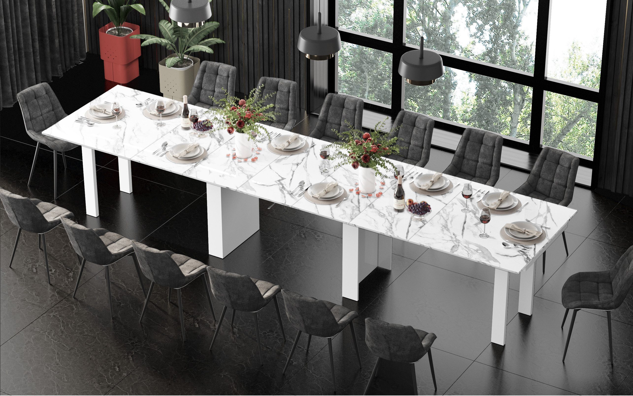 designimpex Esstisch Design HMA-111 Tisch XXL günstig online kaufen