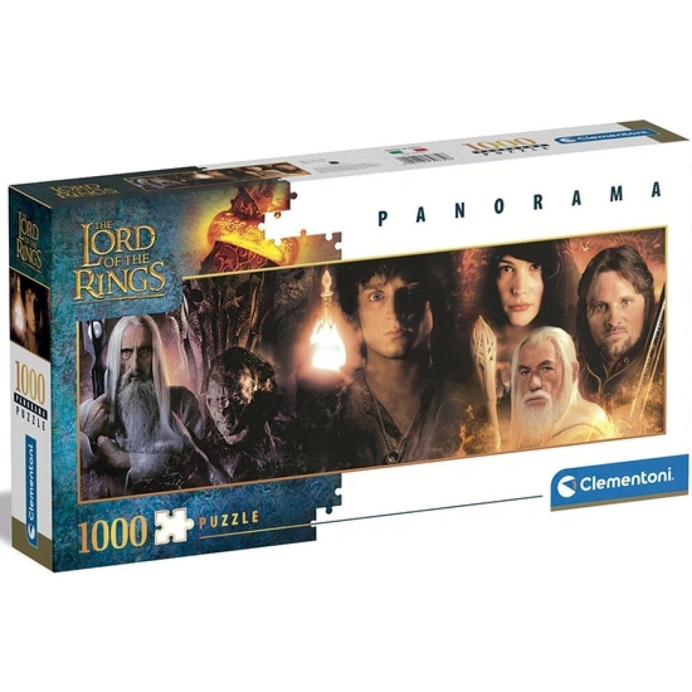 Clementoni® Puzzle Herr der Ringe - Panorama 1000 Teile Puzzle, Puzzleteile günstig online kaufen