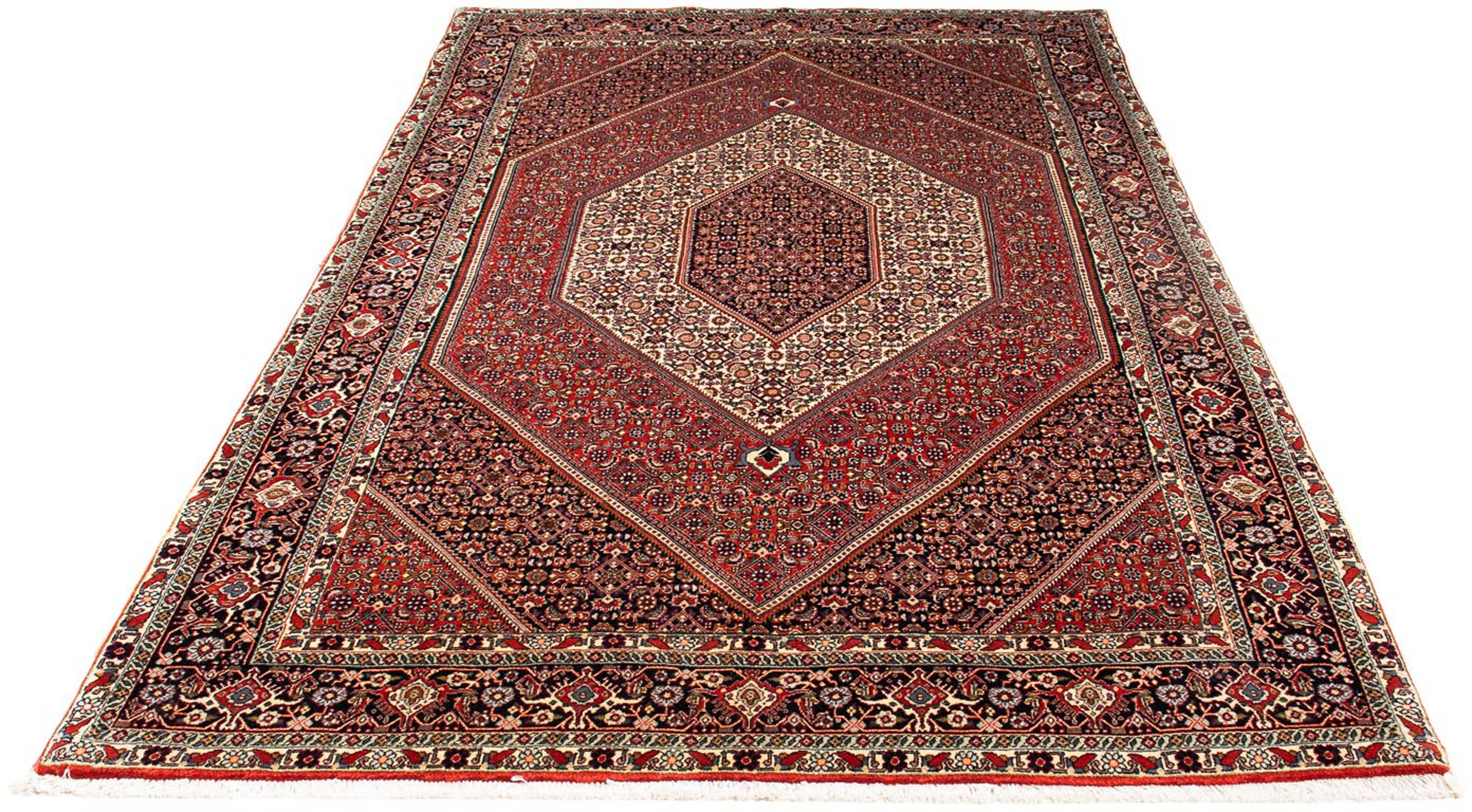 Orientteppich Perser - Bidjar - 244 x 153 cm - dunkelrot, morgenland, rechteckig, Höhe: 15 mm, Wohnzimmer, Handgeknüpft, Einzelstück mit Zertifikat