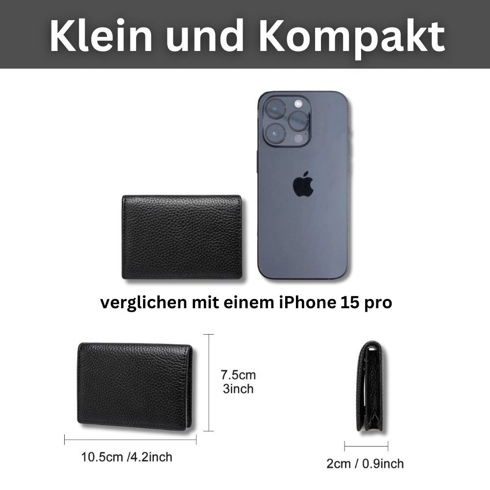 Fomax Kartenetui für EC-Karten oder Visitenkarten, 100% Echtleder, schlicht günstig online kaufen