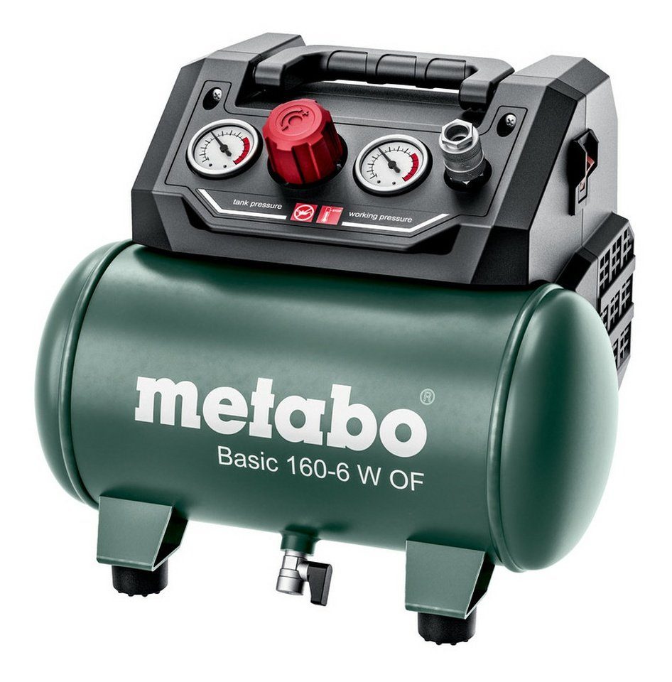 metabo Kompressor Basic 160-6 W OF, 900 W, max. 8 bar, 6 l, Kompressor Basic Universal-Schnellkupplung