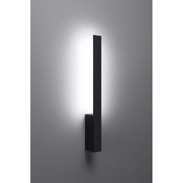 etc-shop LED Wandleuchte, Flurleuchte Wandleuchte Wohnzimmerlampe LED Wandlampe Alu Schwarz H