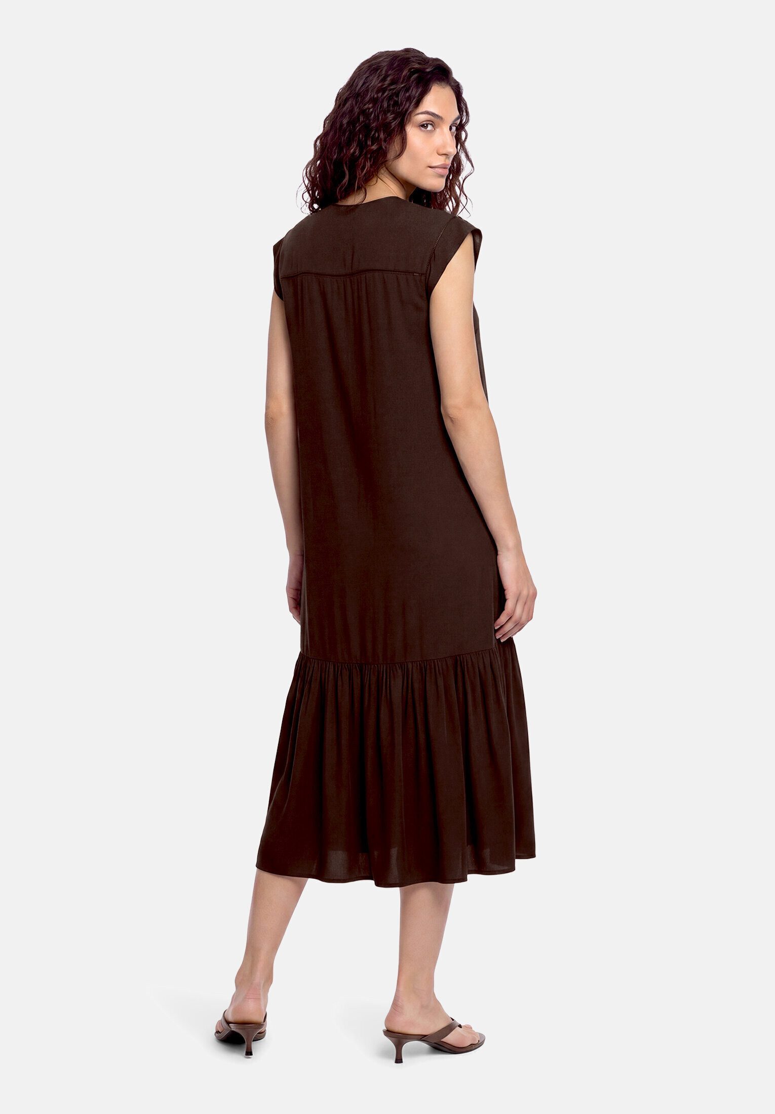 Cartoon Druckkleid Damen mit Flügelärmeln