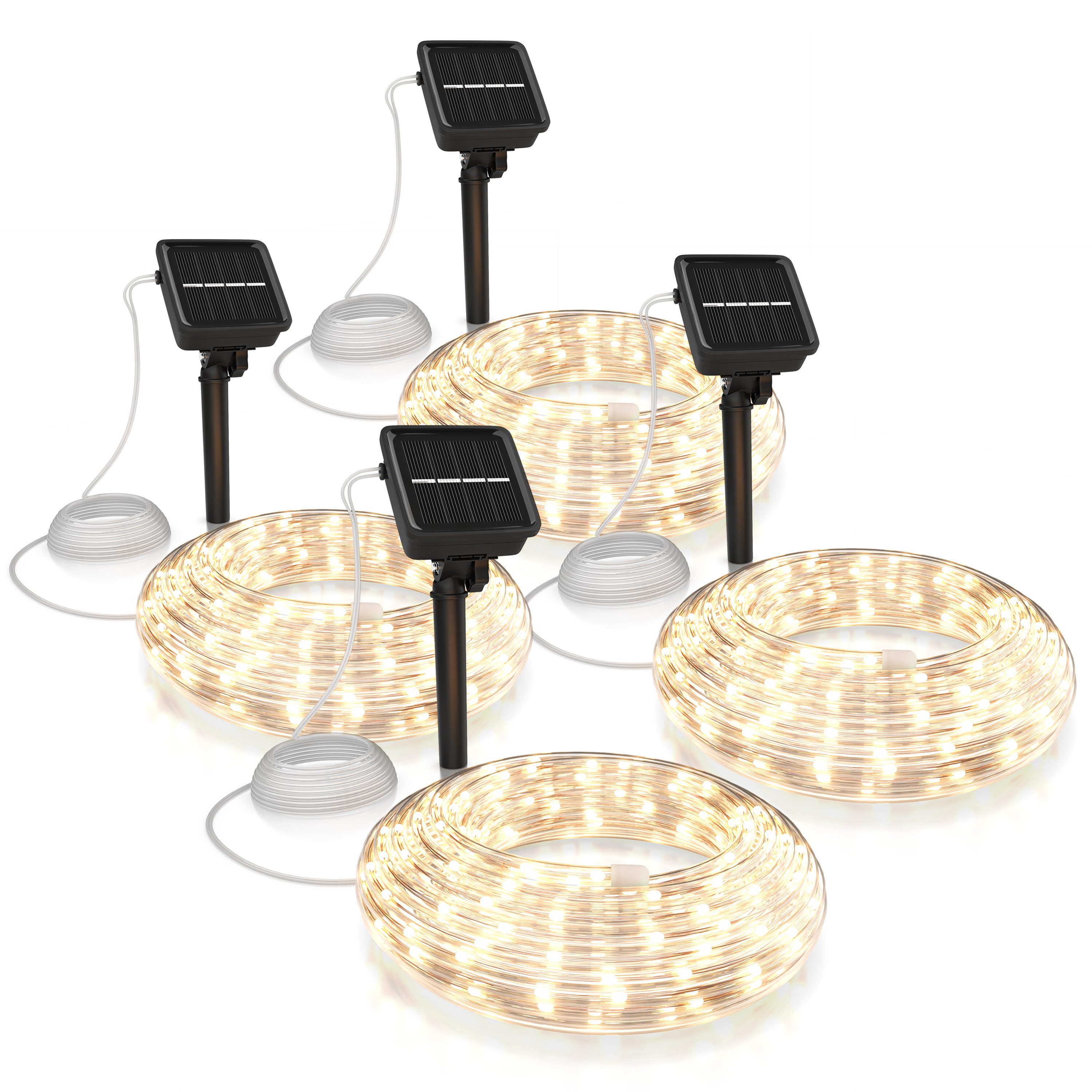 BEARWARE LED-Lichterkette Solar 10m warmweiß, Innen & Außen, Solarpanel mit günstig online kaufen