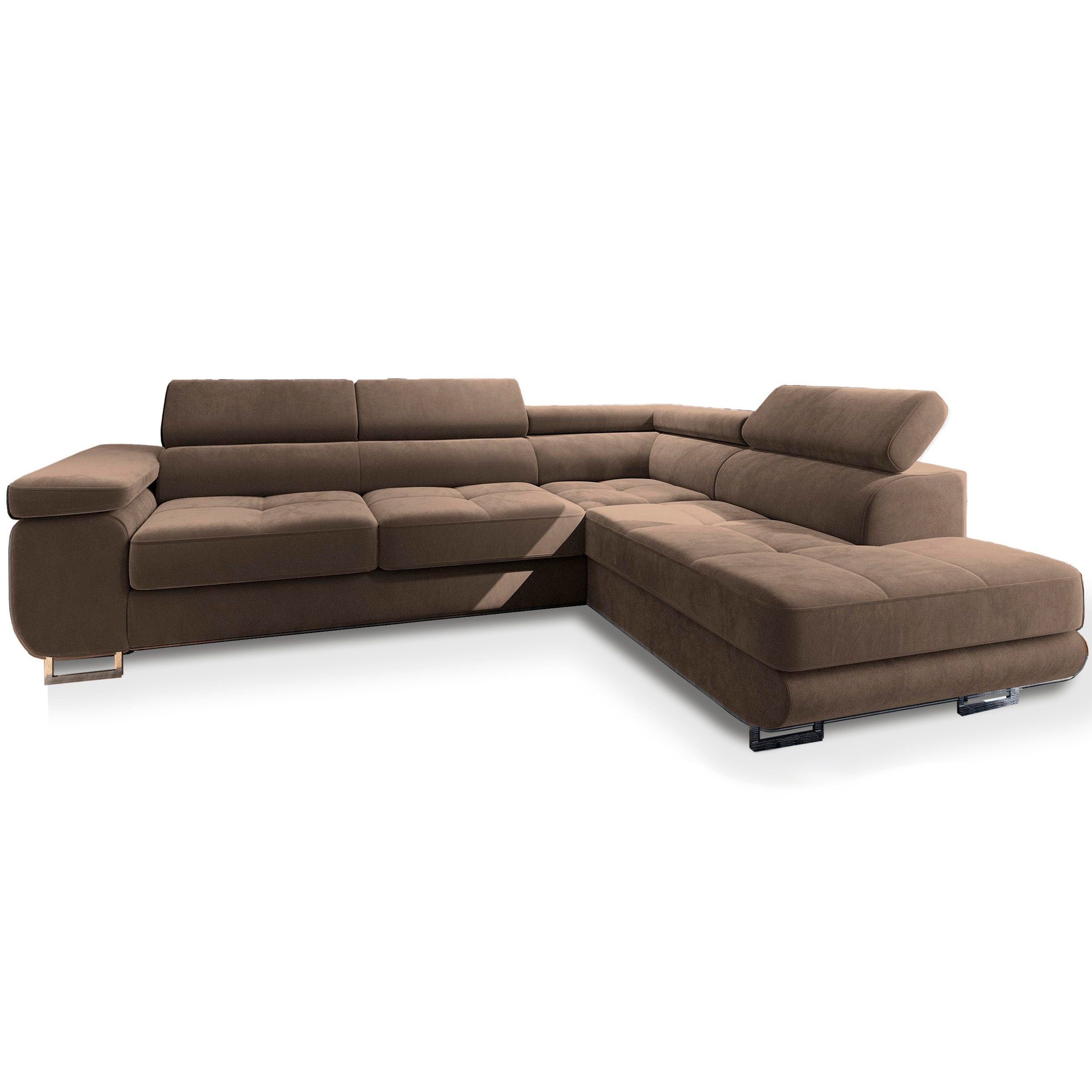 Masseno Ecksofa SELVA mit Schlaffunktion L-Form, Sofa mit Bettkasten günstig online kaufen