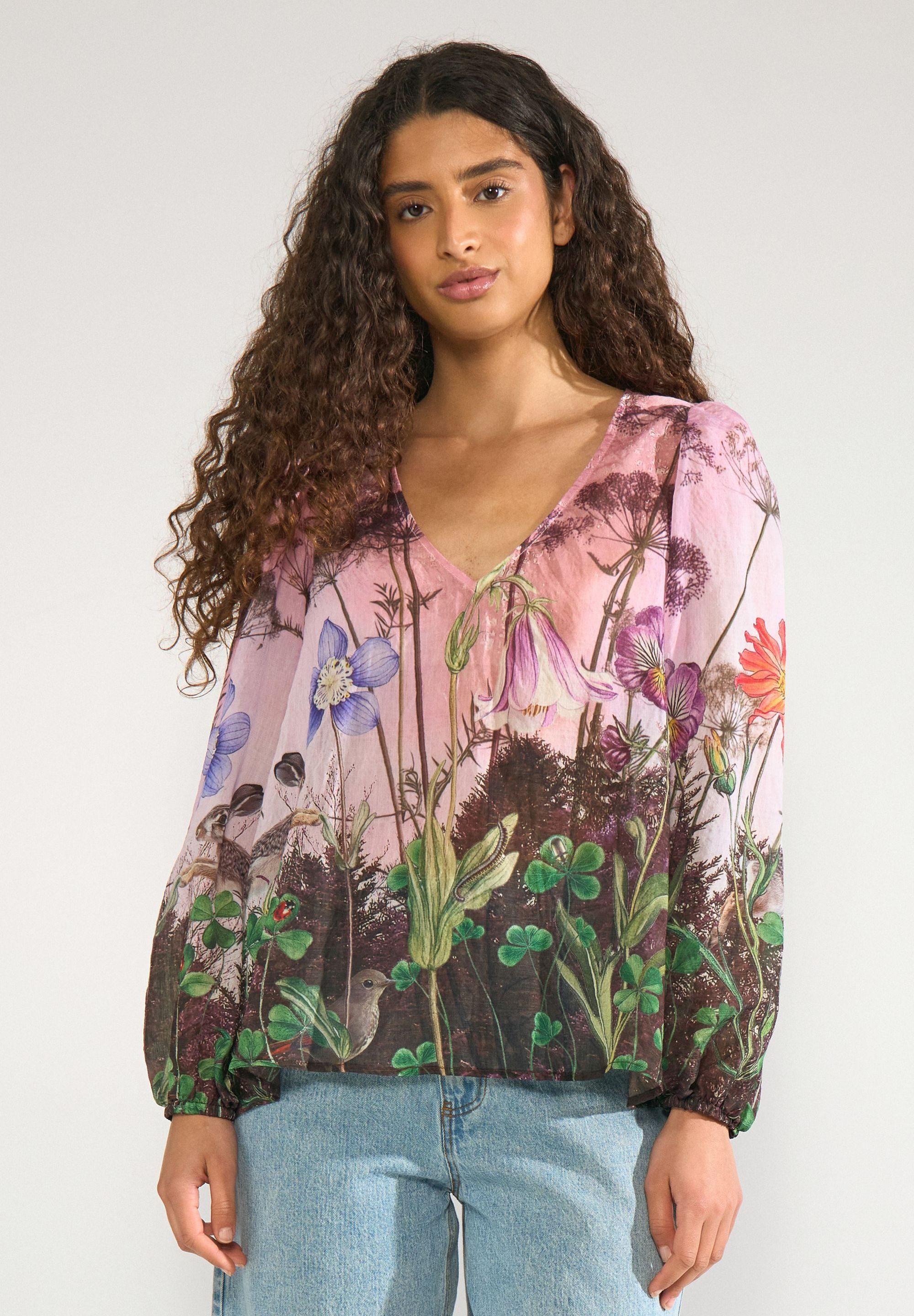 nümph Langarmbluse NUFOREST BLOUSE