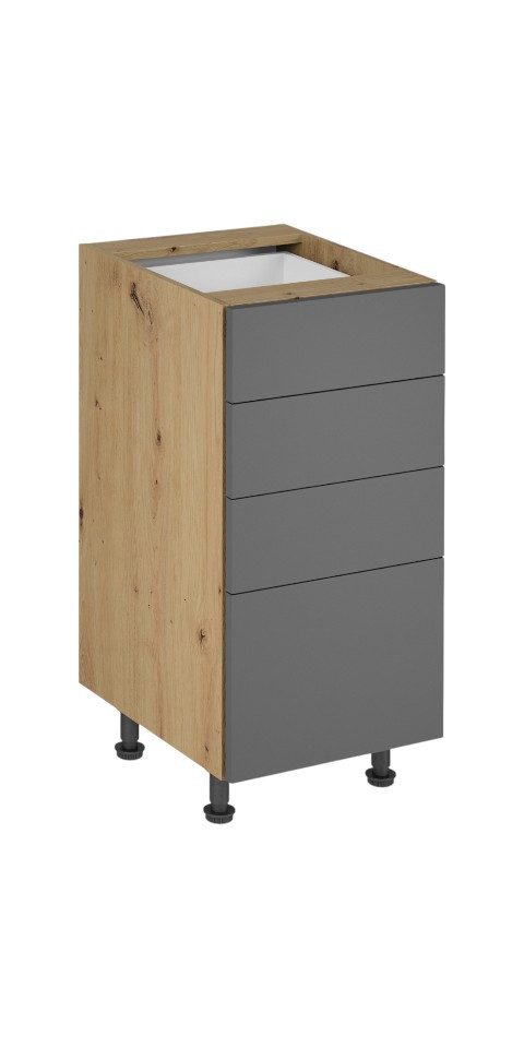 ROYAL24_MARKT Unterschrank - Platzoptimierte Lösung für den unteren Stauraum (Unterschrank, 1-St., Langen - D40S4) Beste Güte - Innovativ - Modern.