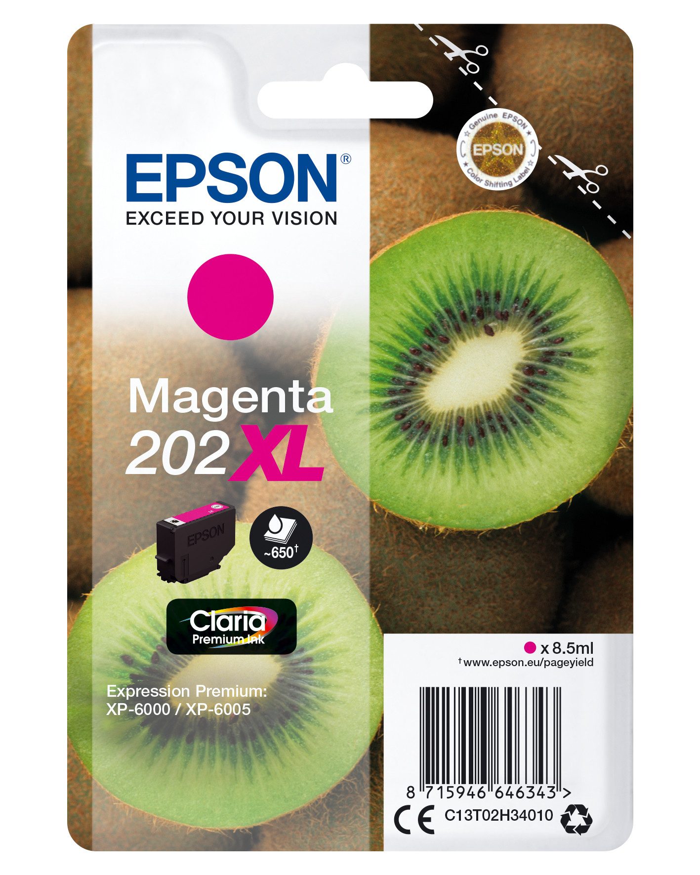 Epson Tintenpatrone 202XL Magenta (650 Seiten) Tintenpatrone
