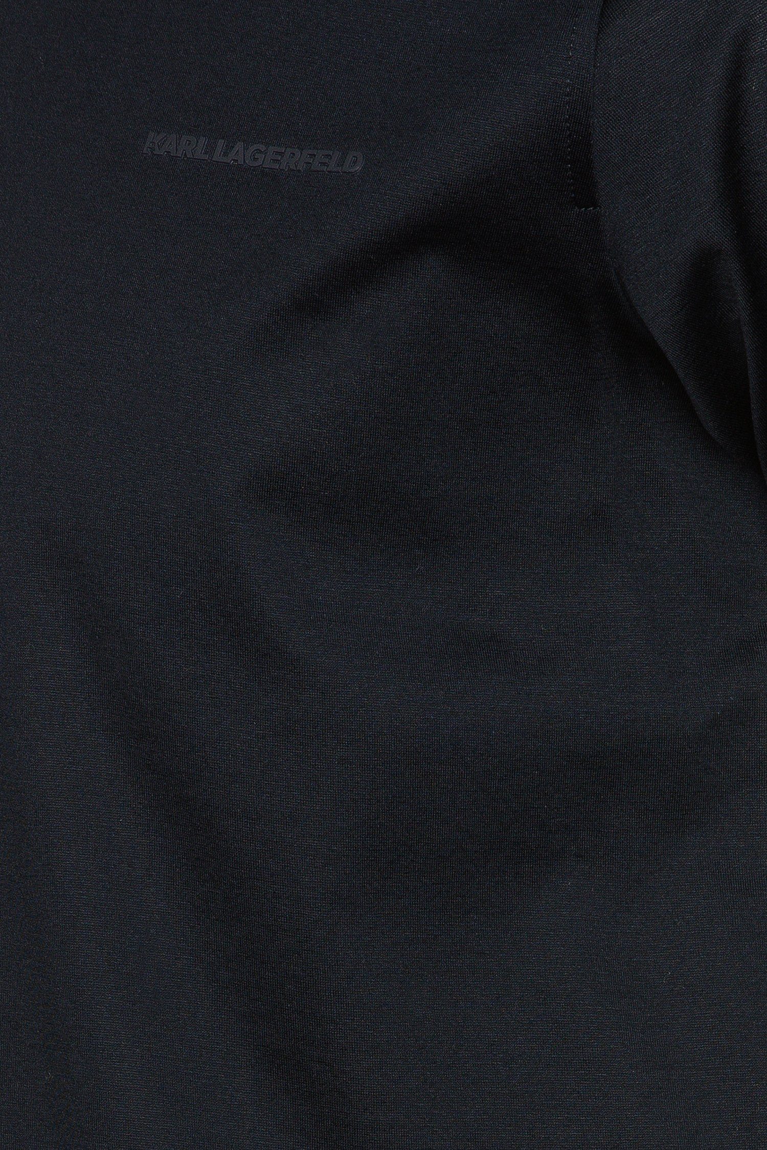 Blau KARL T-Shirt (1-tlg) LAGERFELD (690) V-Neck