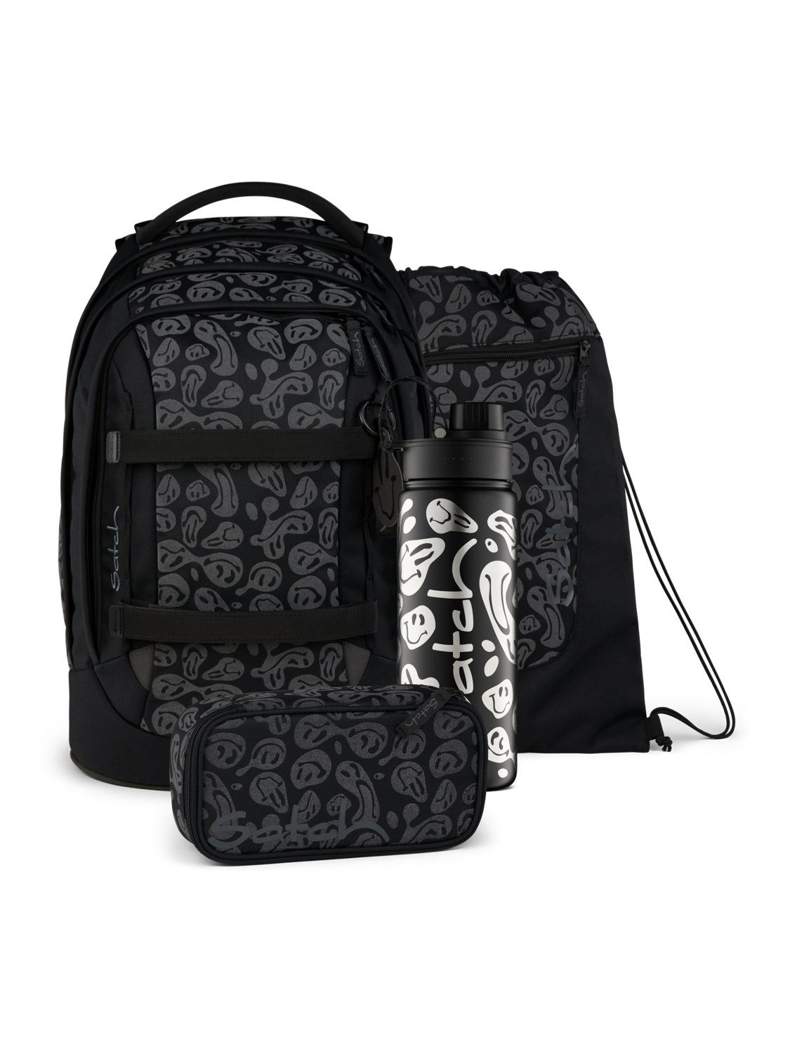 Satch Schulranzen pack set (4-tlg., 6-teiliges Set), größenverstellbares Rückensystem