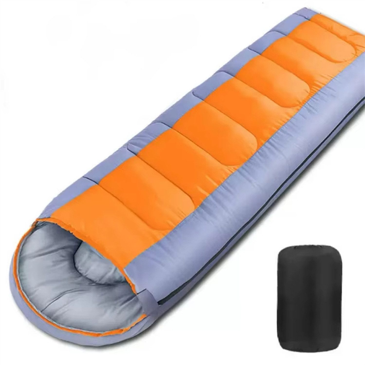 Insma Schlafsack Thermo-Mumienschlafsack Camping Deckenschlafsack, 700 g/m² Füllung, 190+30 x75cm, bis 0°C