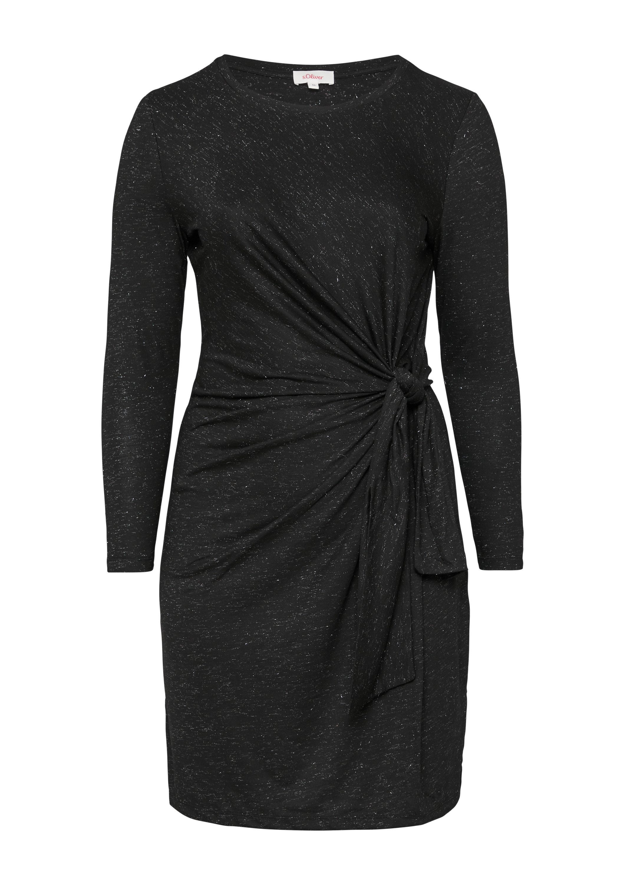 s.Oliver Minikleid Kleid Glitzerndes Jersey-Kleid mit Knotendetail günstig online kaufen