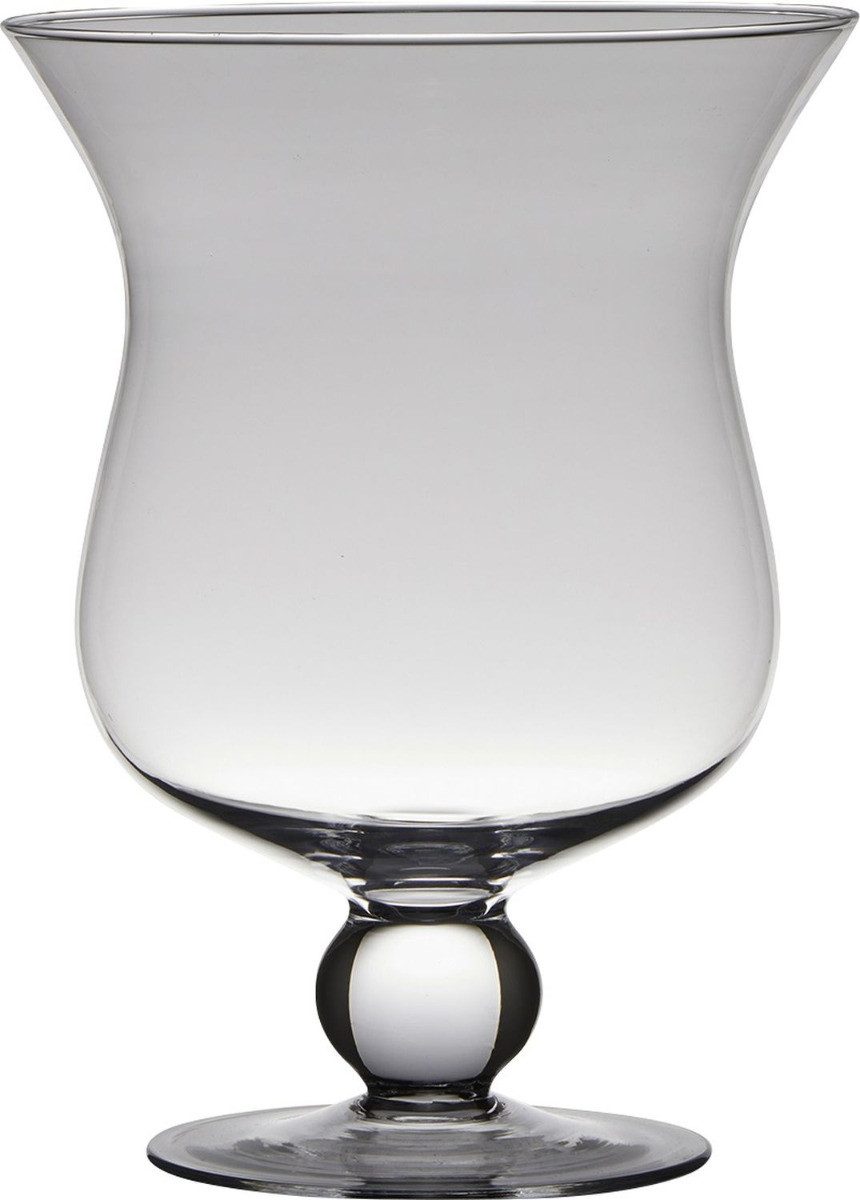 INNA-Glas Glas Deko Glas Standfuß TIFFANY, Windlicht, klar, 24cm, Ø18cm, Glas