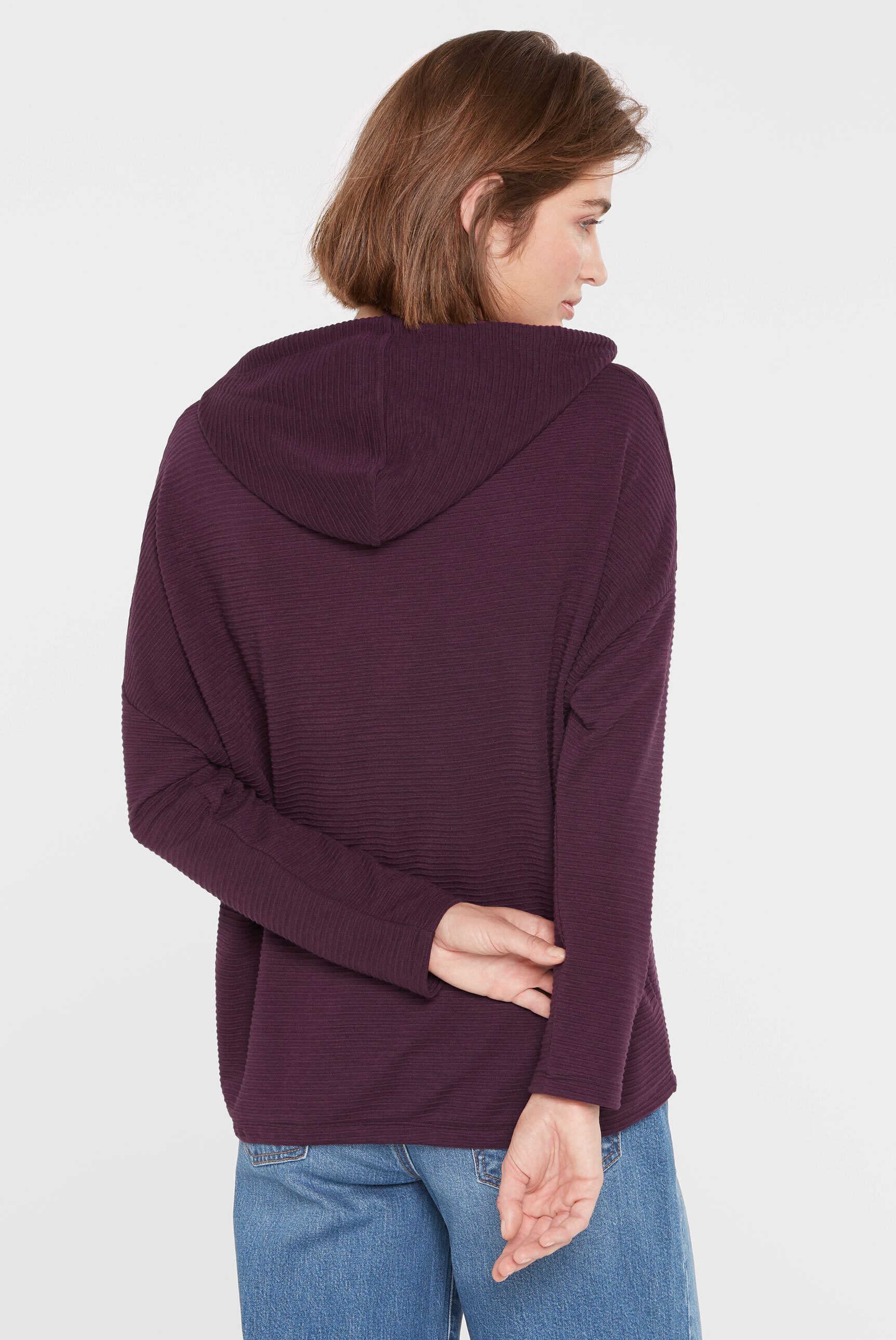 SENSES.THE LABEL Kapuzensweatshirt mit überschnittenen Schultern