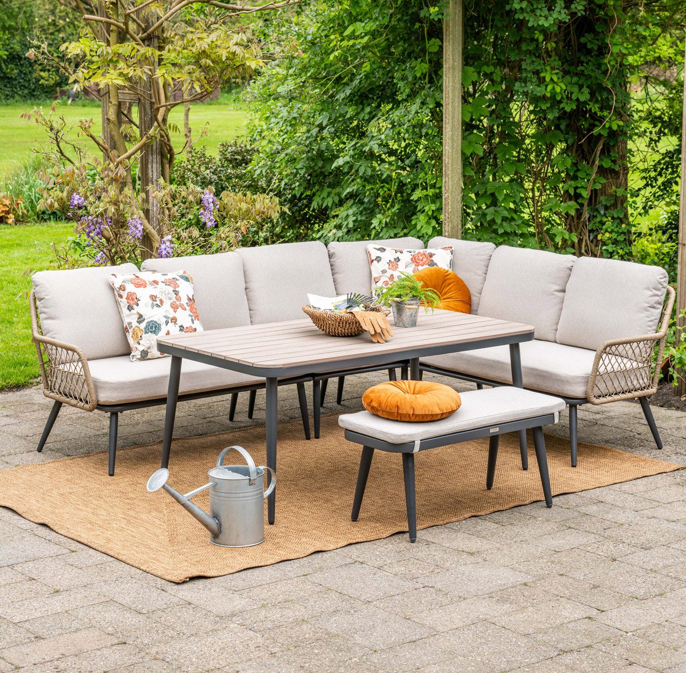 Garden Impressions Gartenlounge-Set Allasio 5-teilig, Premium Dining Set, Gartenmöbelset, (5-tlg)