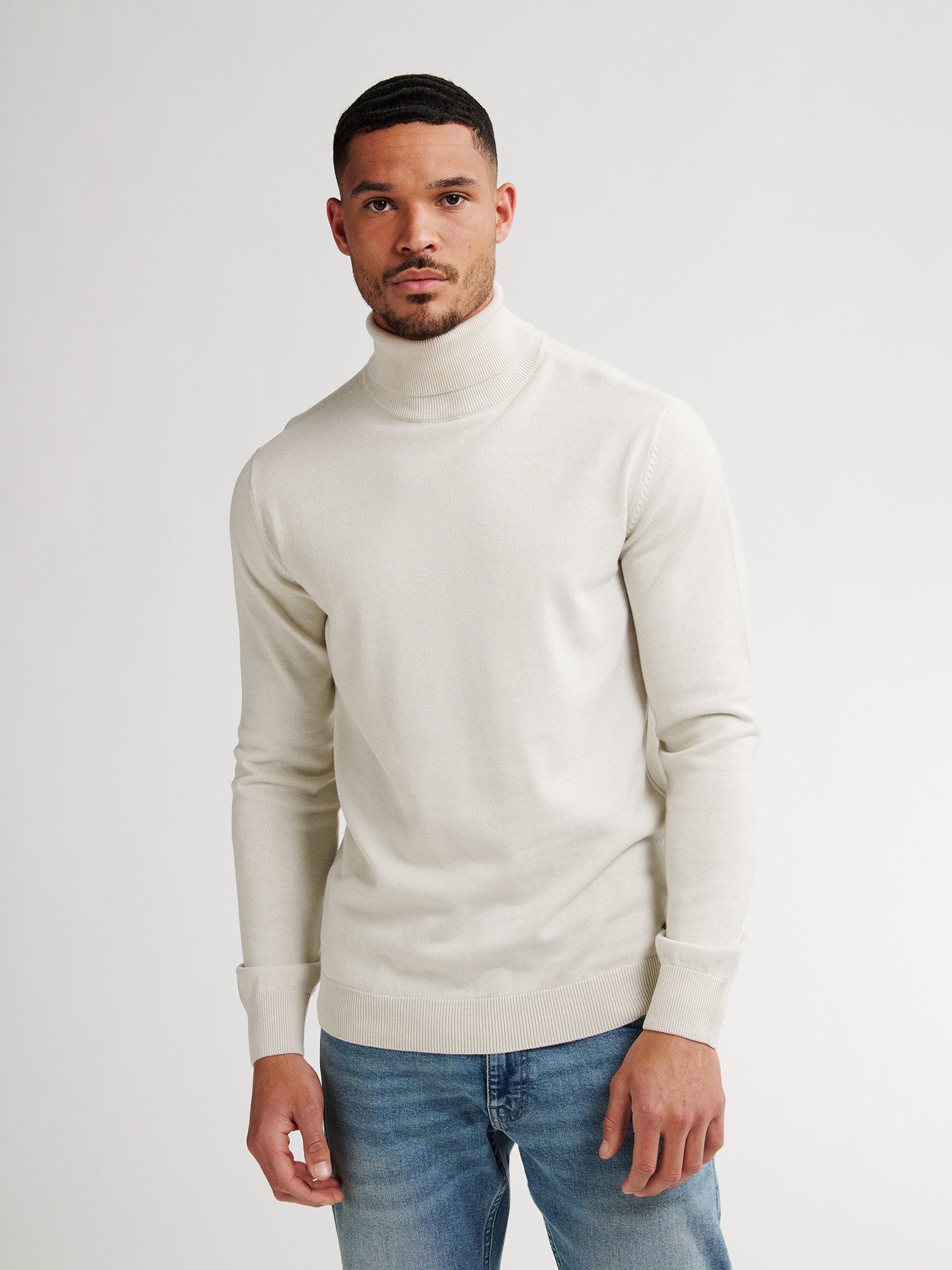 Petrol Industries Rollkragenpullover Men Knitwear Collar Basi Pflegeleichter Materialmix mit Baumwollanteil