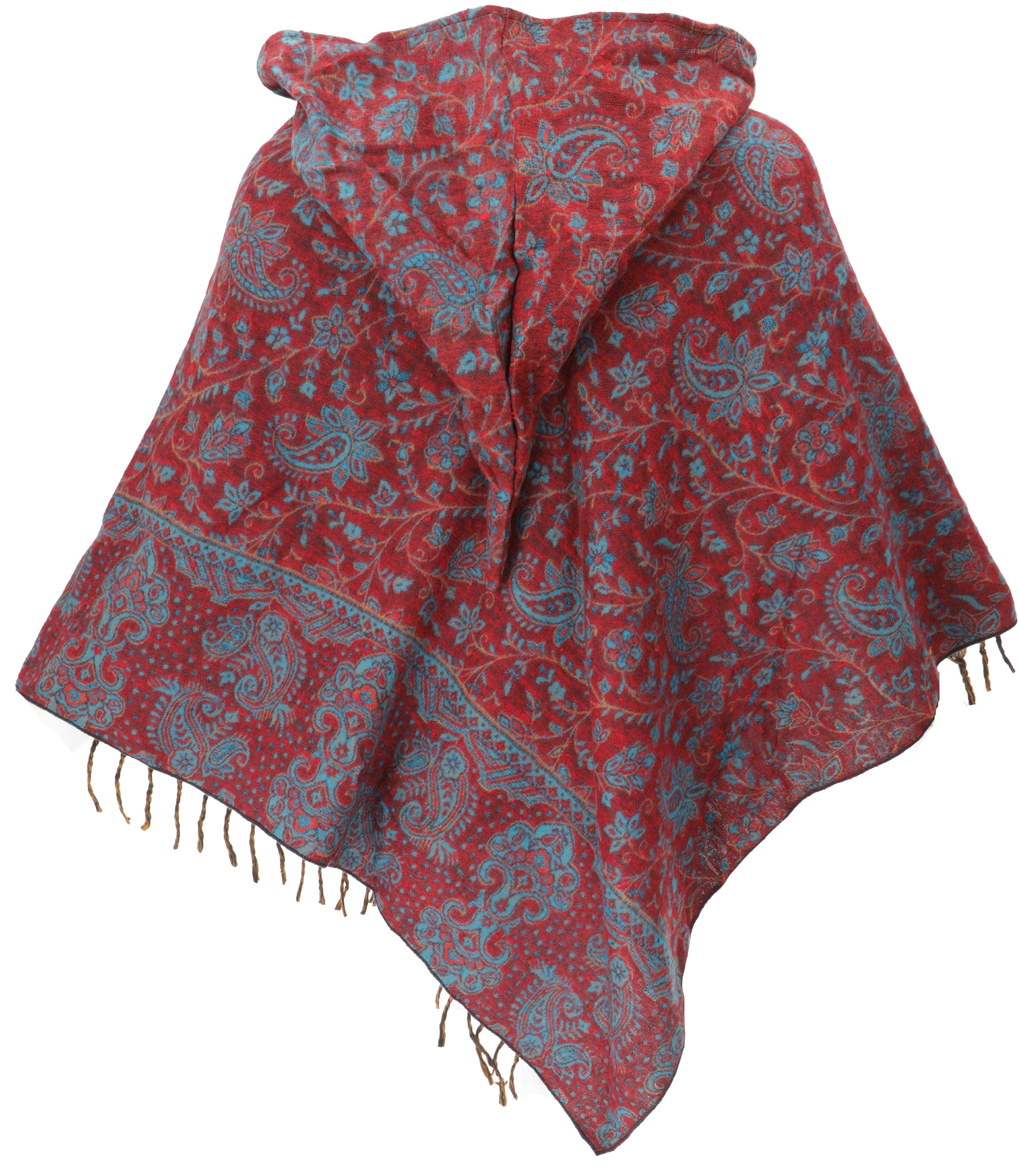 Guru-Shop Langjacke Ethno, Hippie Poncho mit langer Zipfelkapuze -.. günstig online kaufen