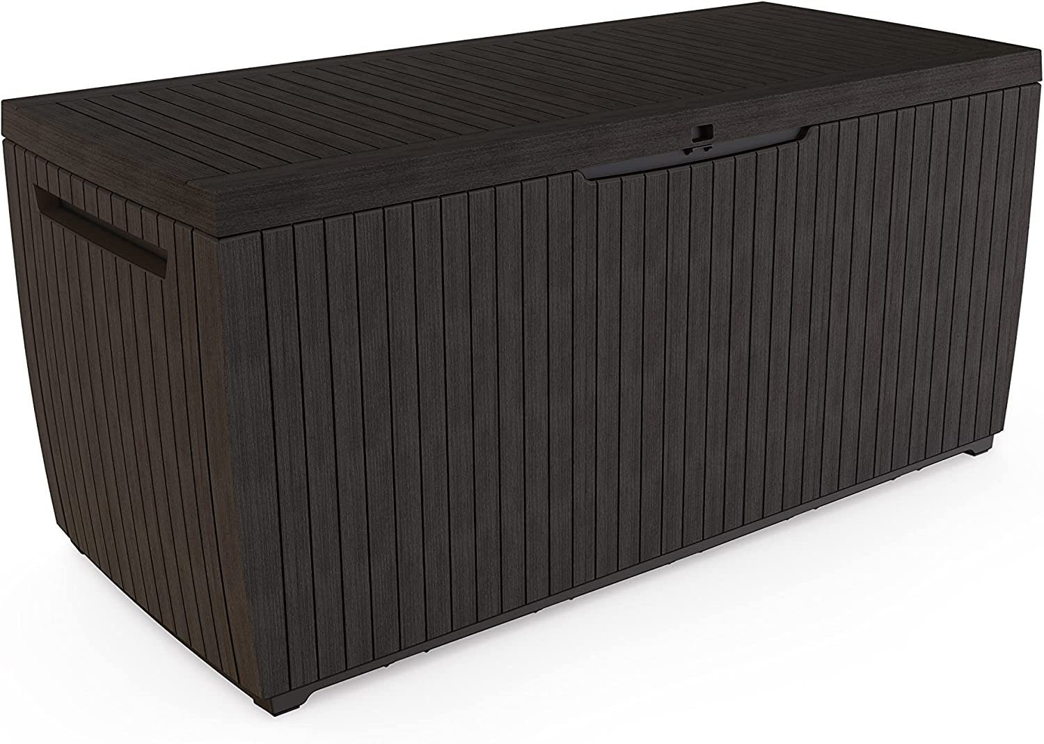 Keter Kissenbox Springwood Aufbewahrungsbox, Sitztruhe, Braun, 305L, witter günstig online kaufen