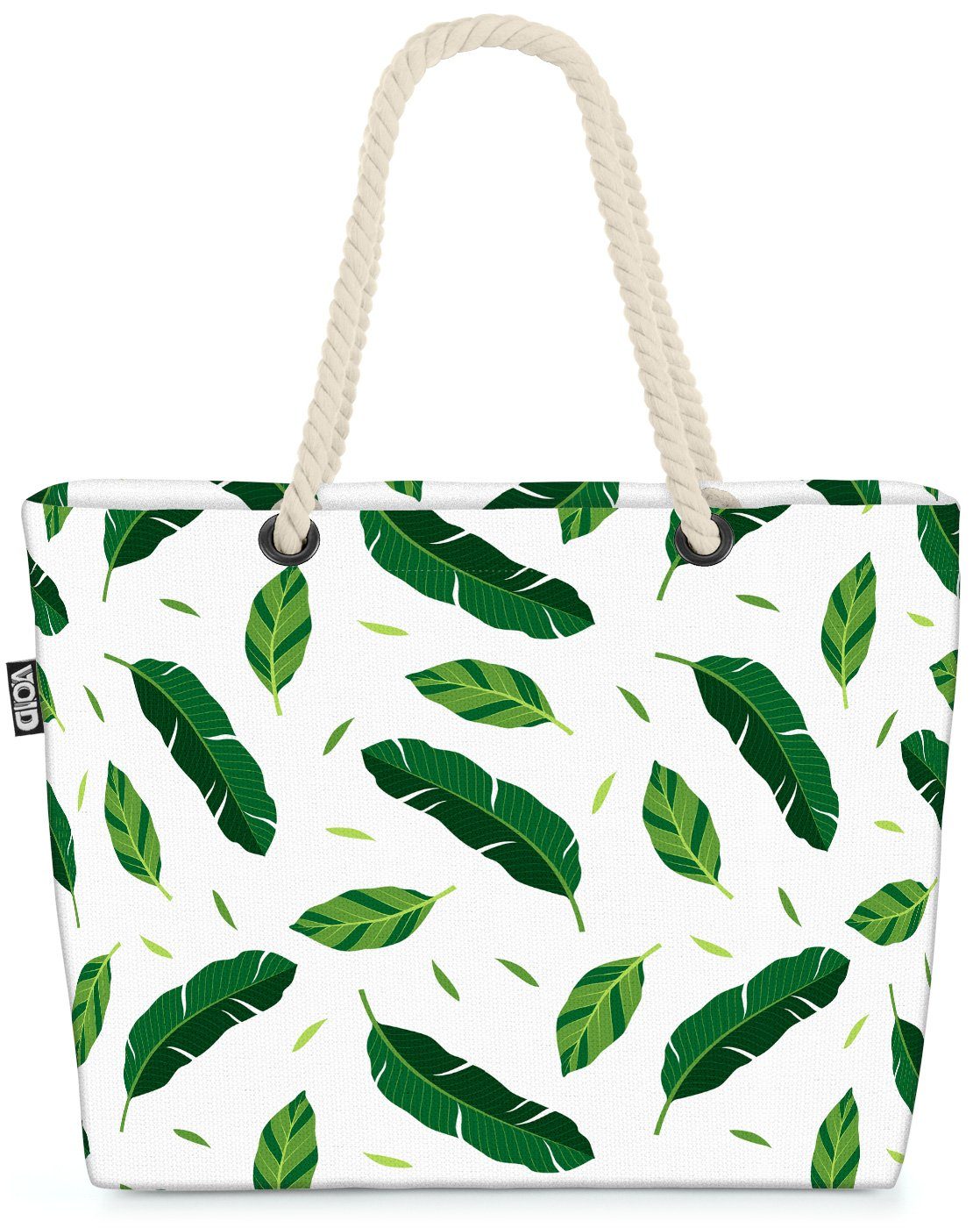 VOID Strandtasche (1-tlg), Palmenblätter Bananenblätter Beach Bag Tropen Hawaii Insel Palme Blätter Sommer