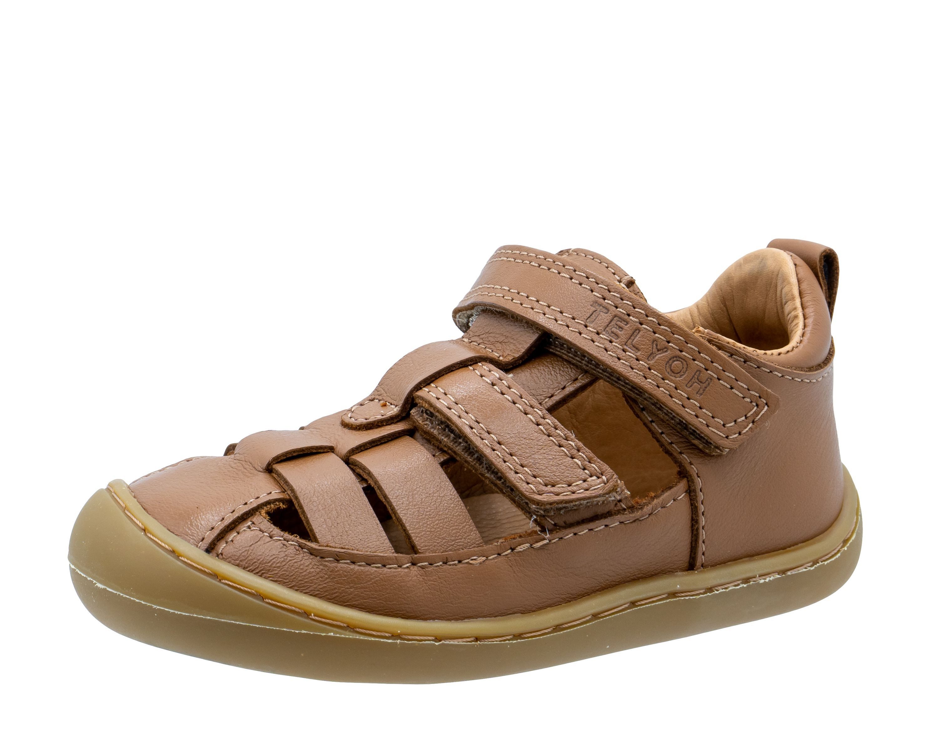 Telyoh Telyoh Barfußschuhe Sandale Kinder Barefoot Y01114 Leder Cognac Sandalette