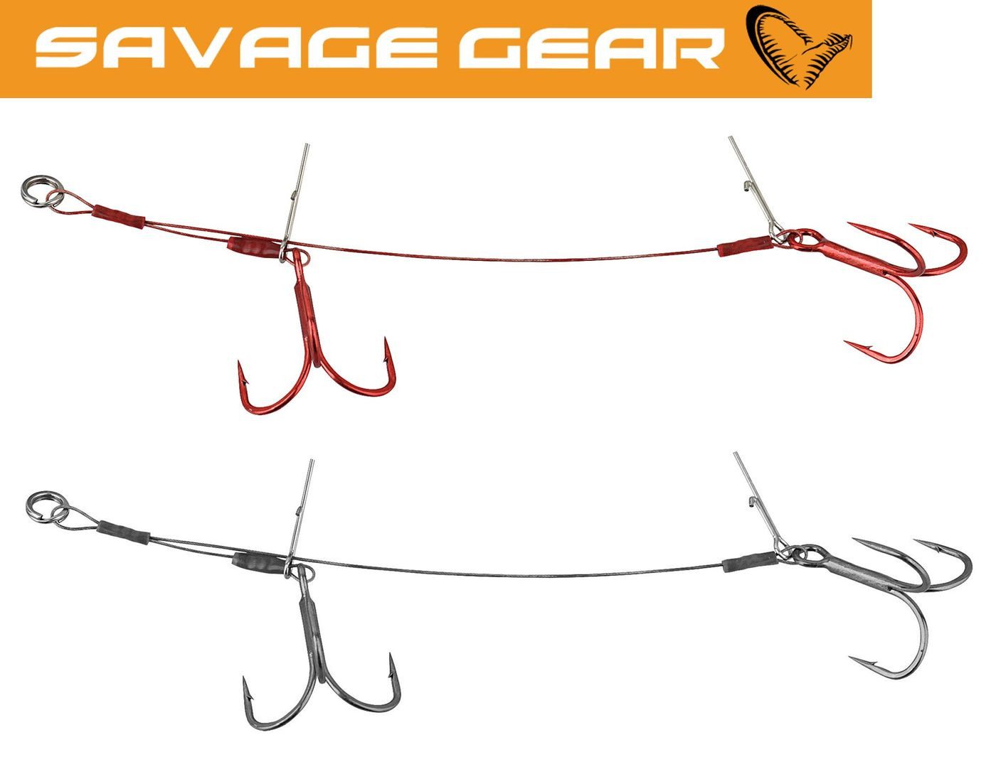 Drillingshaken Savage Gear Carbon 49 Double Stingers - 2 Angsthaken