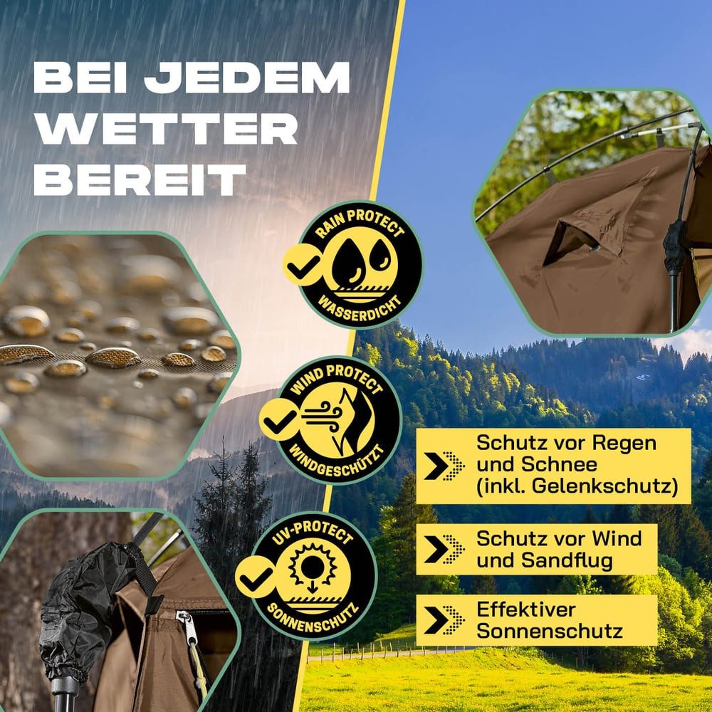 Lumaland Kuppelzelt WHERE TOMORROW Pop-up-Duschzelt Für 1 Person, WHERE TOMORROW Pop-up-Duschzelt Für 1 Person