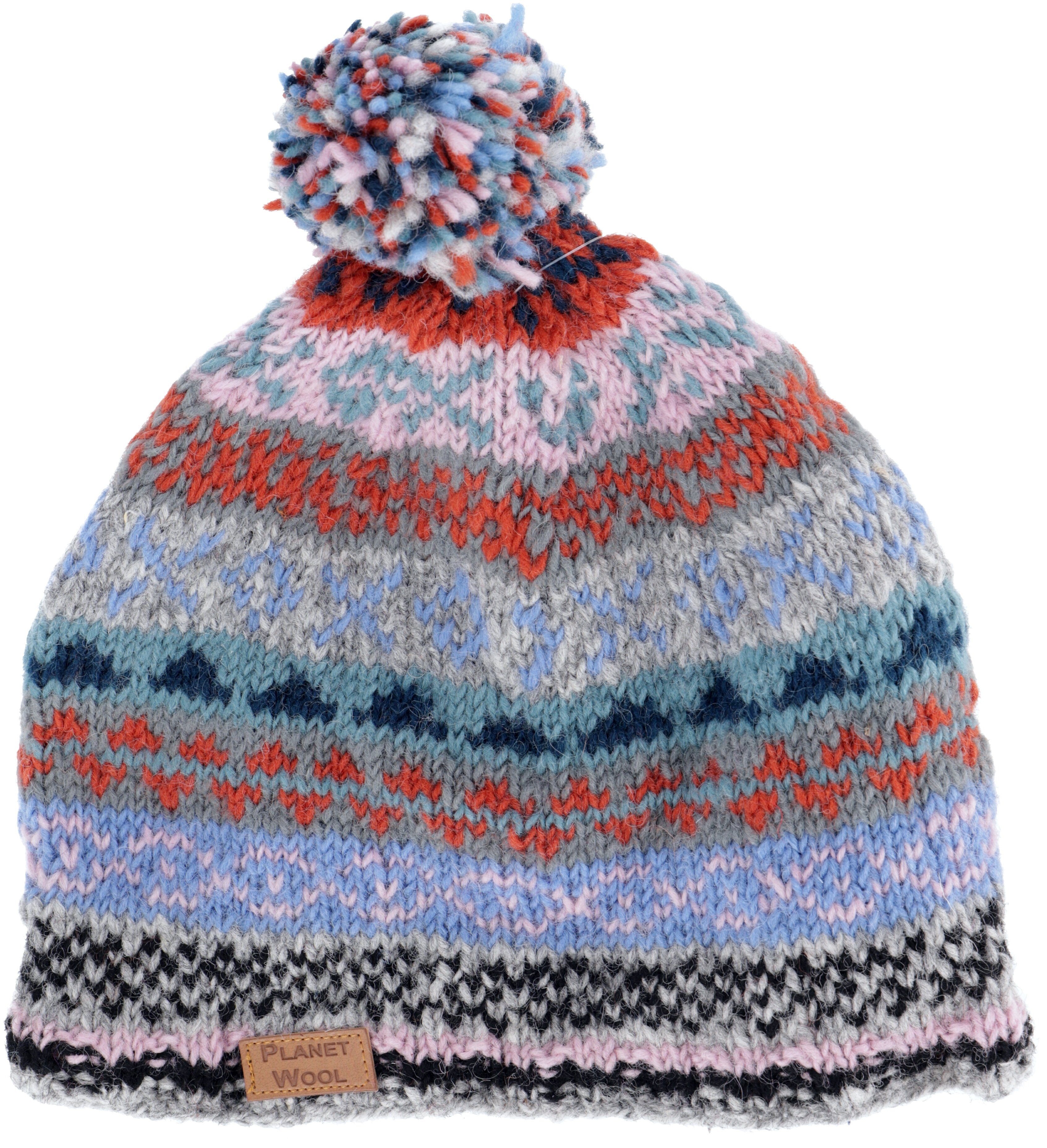 Guru-Shop Strickmütze Bommelmütze aus Nepal, Mütze aus Schurwolle,.. günstig online kaufen