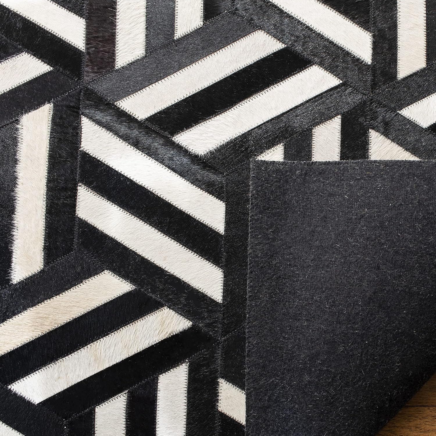 Ready Rugs Lederteppich Leder-Patchwork-Teppichkollektion