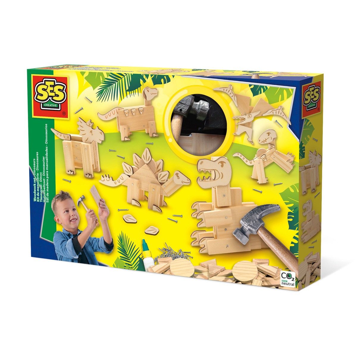 SES Creative Spiel SES CREATIVE Holzarbeitsset Dinosaurier