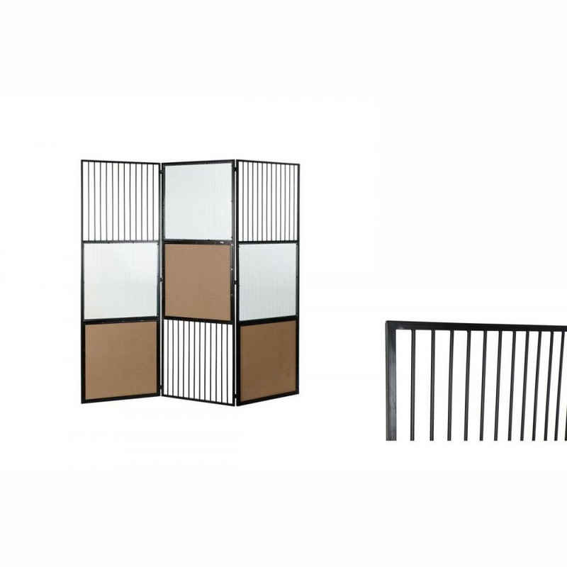 DKD Home Decor Raumteiler Paravent Spanische Wand DKD Home Decor Metall Bambus Glas 180 x 18 x 1