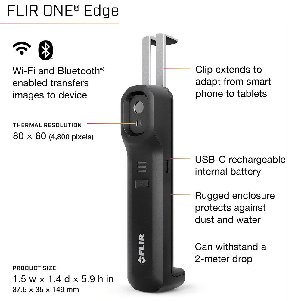 Flir Wärmebildkamera FLIR EDGE Wärmebildkamera -20 bis 120 °C 8.7 Hz, EDGE