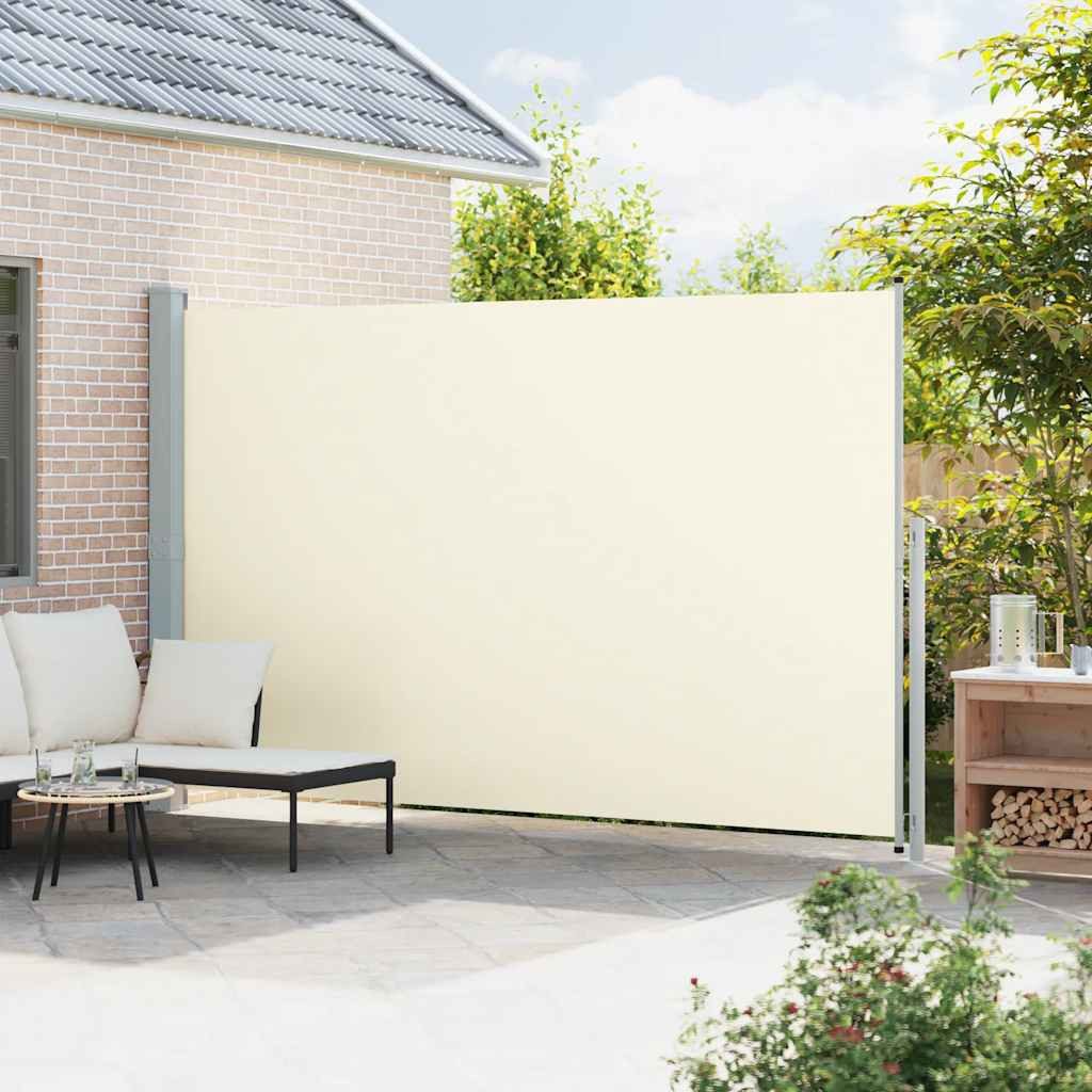 vidaXL Seitenmarkise Seitenmarkise Ausziehbar 220x514 cm Creme (1-St)