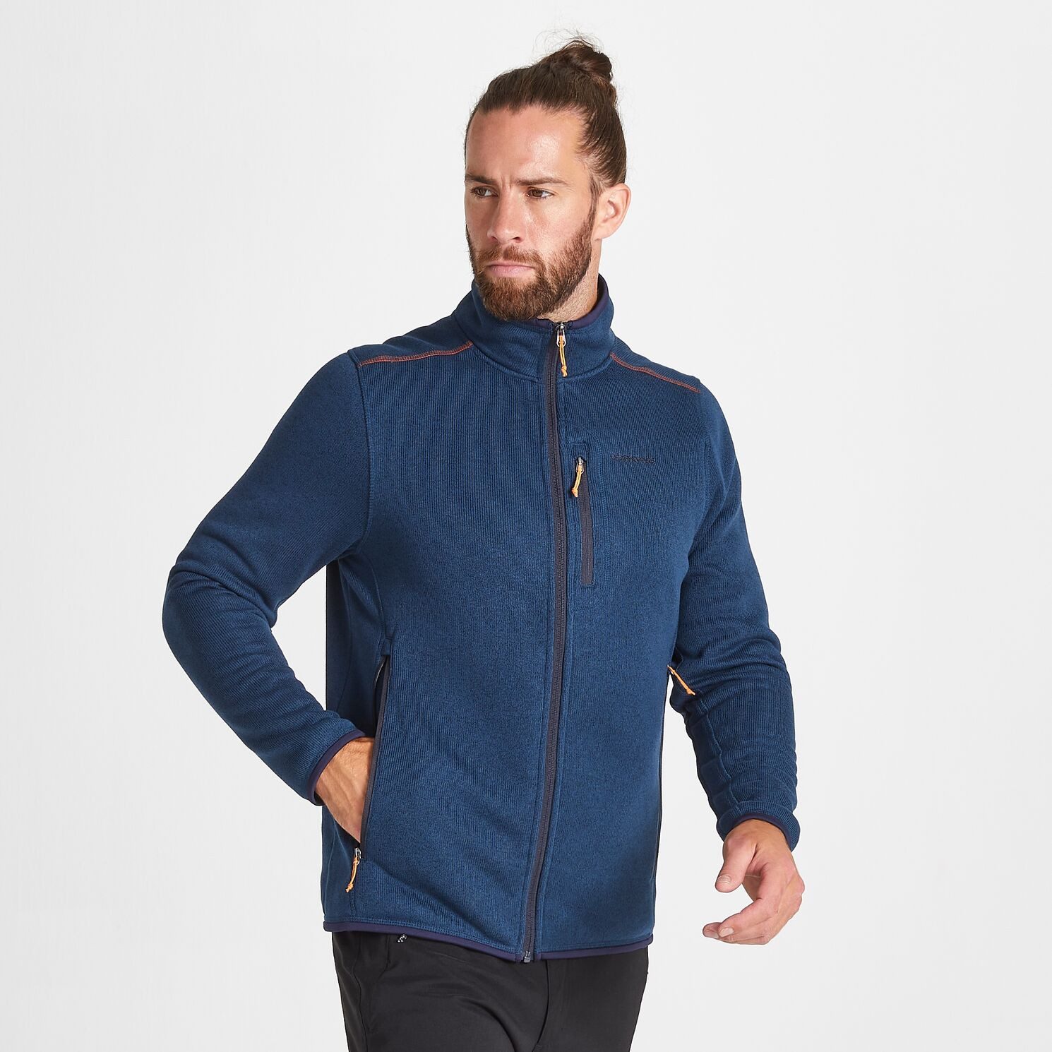 Craghoppers Trekkingjacke Craghoppers - Bronto Jacket - Herren Strick-Fleece Jacke dick, navy
