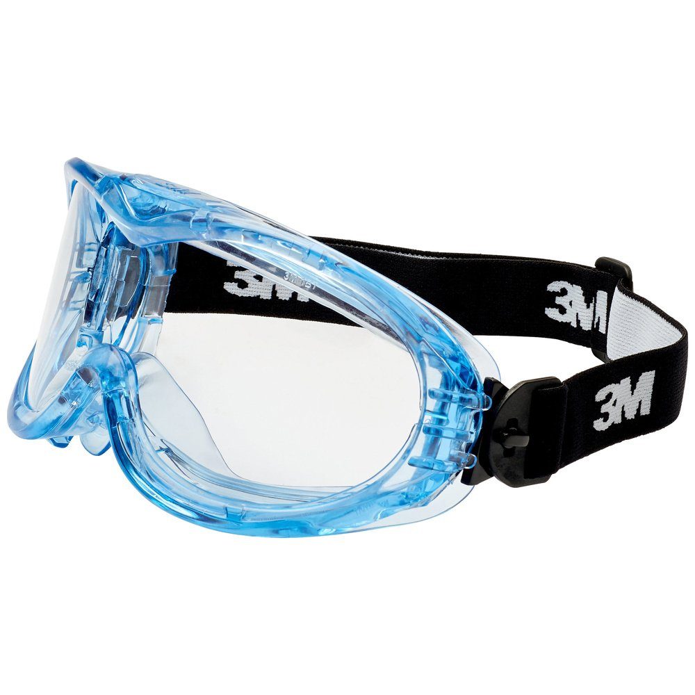 3M Arbeitsschutzbrille 3M Fahrenheit FHEIT Vollsichtbrille mit Antikratz-Schutz Blau, Schwarz