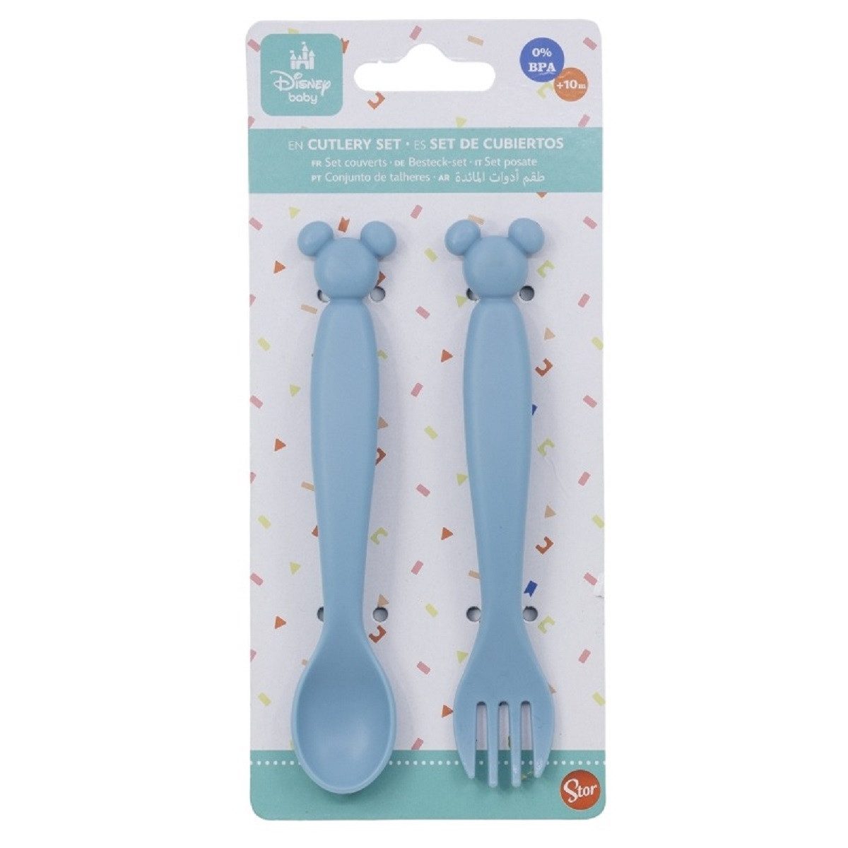 Disney Mickey Mouse Kinderbesteck Set 2-teilig – Löffel & Gabel mit Motivgriffen (2-tlg)