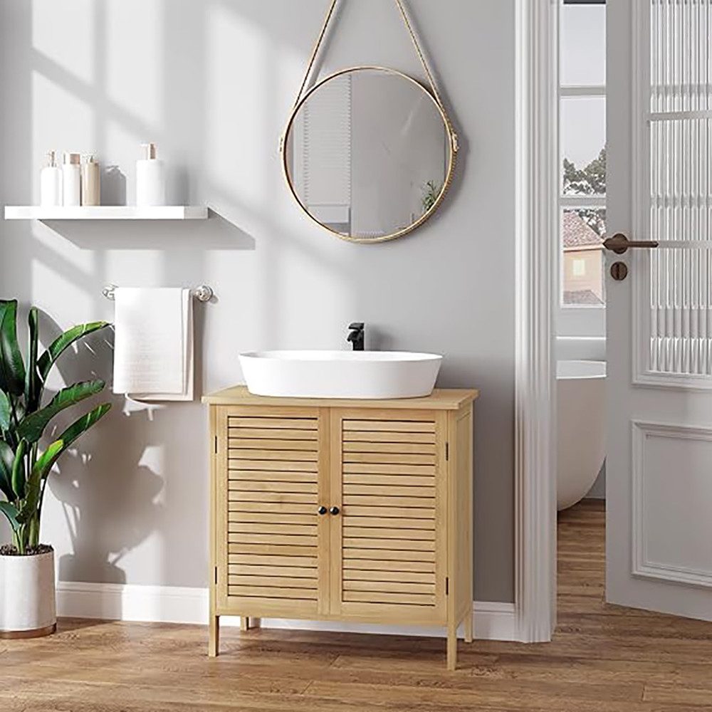 EUGAD Waschbeckenunterschrank (1-St) Badschrank mit Siphonausschnitt, günstig online kaufen