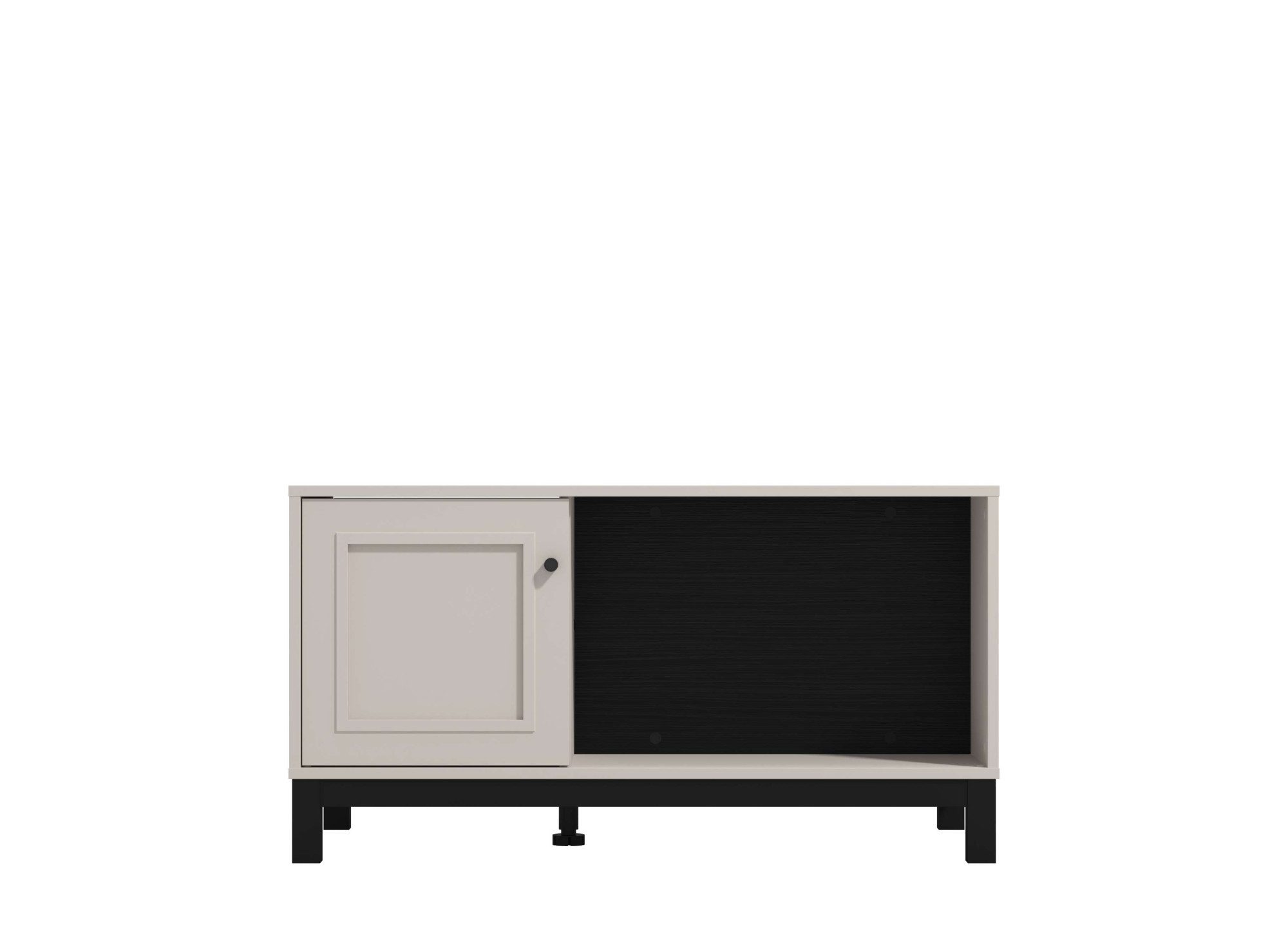 Home affaire Couchtisch Savoia, 100 cm, modernes Design mit viel Stauraum, rechteckig, Zwei offene Fächer und ein geschlossenes, in eleganter Kaschmirfarbe