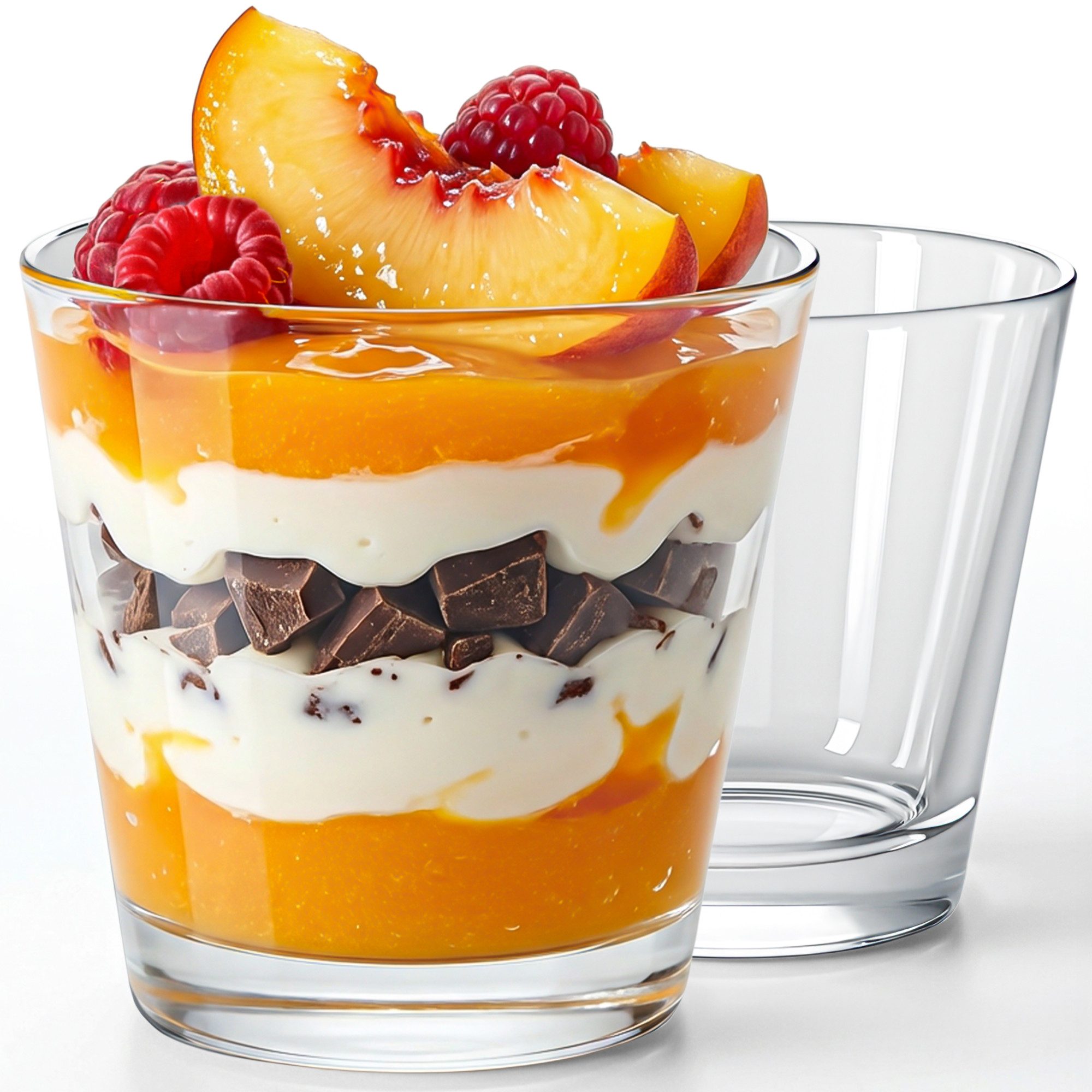 KONZEPT Dessertschale Set 200 ml – Trapezförmiges Design mit dickem Boden, (12-tlg), ideal für Tiramisu, Cheesecake & Panna Cotta, Spülmaschinenfest