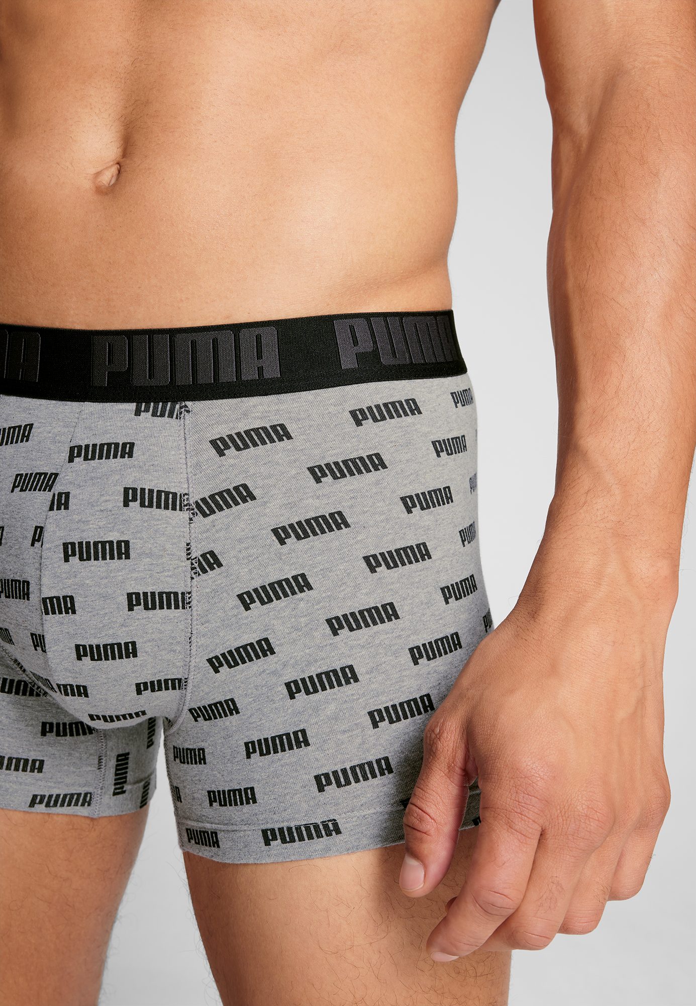 PUMA Boxershorts PUMA MEN EVERYDAY LOGO PRINT BOXERS 2P (Packung, 2er Pack) mit Allover Puma Druck – Bild 2 von 5