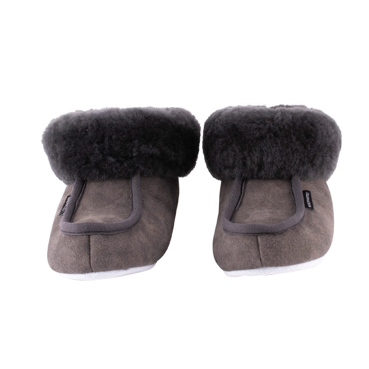 Shepherd Magnus Hausschuh (1-tlg) Hausschuh - Breiter Fellkragen, Zierpaspel vorn , Warm und weich