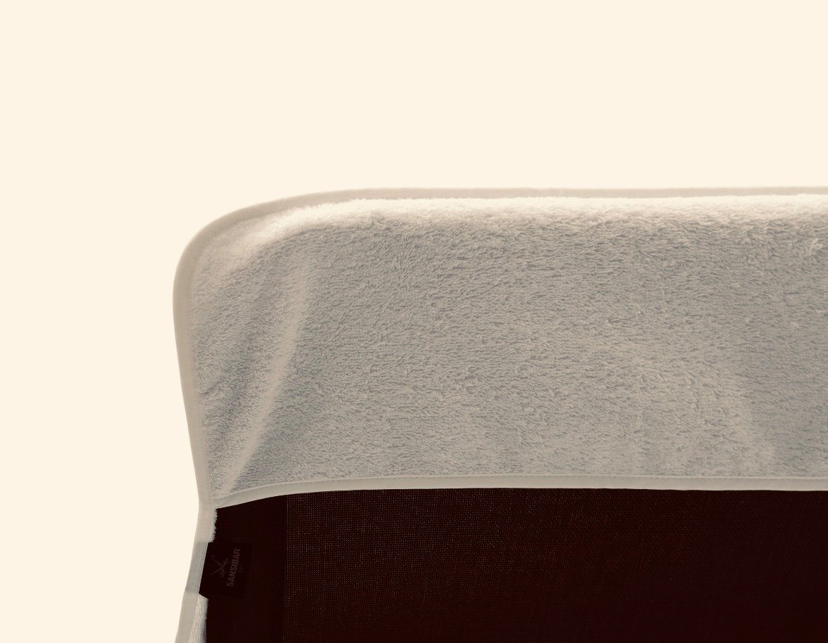 Liegenauflage ohne Säbel, cm, Sylt mit Saunatuch sand gesticktem hautfreundlich, Schonbezug Umschlag mit Sansibar Verrutschen, Sansibar pflegeleicht 75x200